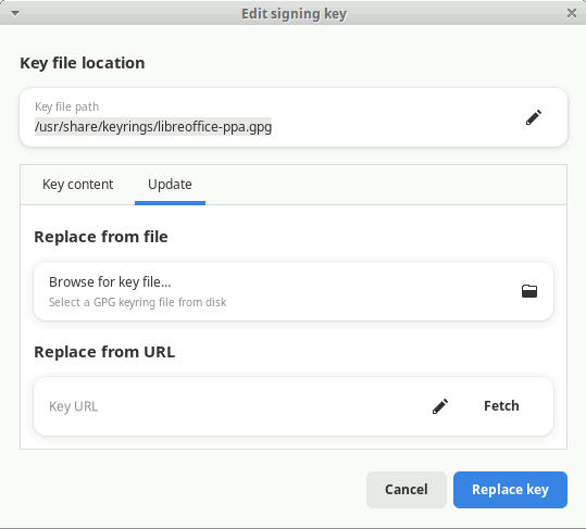 Key editor